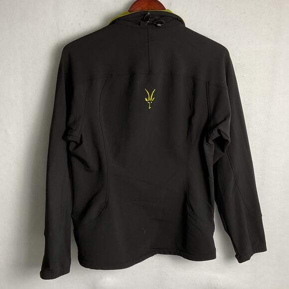 Land Rover Ibex Climawool Womens Full Zip Collared Jacket Black Green Medium - Picture 4 of 16